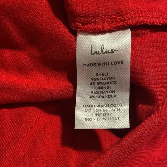 Lulus Posh Babe Red and Pink Color Block Cutout Midi Dress - Picture 6 of 7